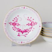 Meissen 6 x Kompottschale Indisch Purpur Leicht 2. Wahl nach 1934