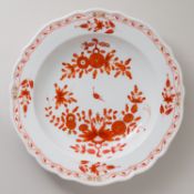 Meissen Schale rund Indisch Koralle 2. Wahl Pfeifferzeit, 1924-1934 
