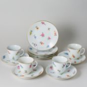 Meissen 4 x Kaffeegedeck 3 tlg. Streublümchen 2. Wahl nach 1934