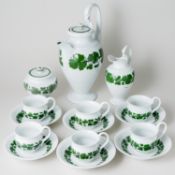 Meissen Kaffeeservice für 6 Personen (15 Teile) Weinlaub