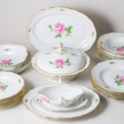 Meissen Speiseservice für 6 Personen 24 Teile Rote Rose 2. Wahl nach 1934