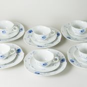 Meissen 6 x Teegedecke 3 Tlg. Blütenzauber 2.-4. Wahl nach 1934