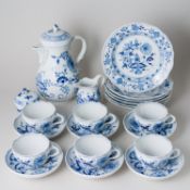 Meissen Kaffeeservice Zwiebelmuster 6 Personen 21 Teile 1. Wahl