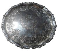 WITHDRAWN A Georgian Britannia silver tray, William Lukin, L