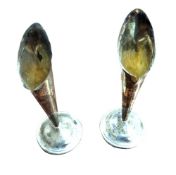 A pair of silver spill vases, Sheffield, Joseph Ro