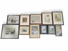 A quantity of small framed pictures and prints