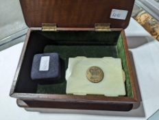 An enamelled silver metal galleon brooch and other