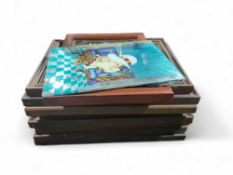 A quantity of small advertising wall mirrors