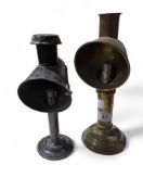 A 19th Century brass candle lamp, 31.5cms high tog