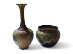 A Royal Doulton stoneware jardiniere with stylised