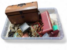 A large collection of silver and costume jewellery