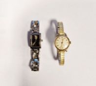 1950's ladies Tudor manual wind wristwatch, the circular dial having alternating Arabic and baton