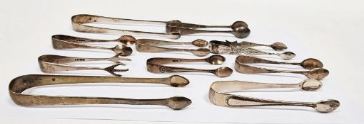 Assorted silver sugar nips, various dates and sizes, 5.5ozt approx.(10)