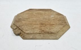 Mouseman octagonal-shaped chopping board, 31cm wide Condition ReportSurface scratches, scuffs and