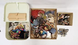 Large quantity of costume jewellery to include watches, beaded necklaces, bangles, etc (3 boxes)