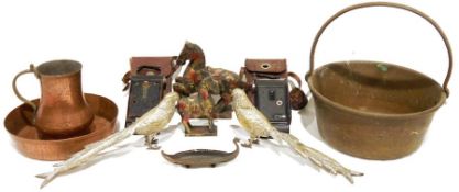 Vintage Voigtlander Bessa series folding camera, a vintage Kodak no.1 pocket junior folding