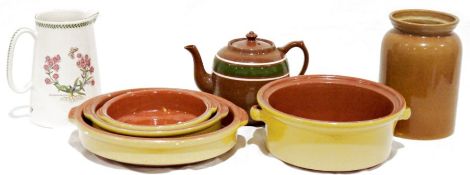 Gebruder Plein, Germany salt glazed jug, a Gebruder Plein blue and grey glazed tankard, a Gebruder