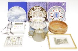 Vintage Shell X100 Motor Oil can, three sets of lawn bowls, a boxed set of Ravenhead 'Clarendon'