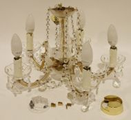 Five-branch glass electrolier