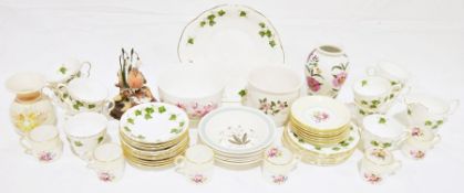 Waterford cut glass lidded preserve jar, a Portmeirion 'Botanic Gardens' vase decorated with