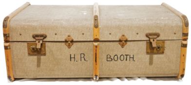 Shagreen and bentwood travel trunk