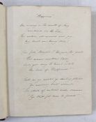 Early 19th century leatherbound journal filled with handwritten verses, copied from the likes of