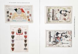 Belgium: 1905 Liege World Fair and 75th Anniversary of National Independence collection in two large