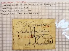 Belgium: Liege-related collection in red 'Centaur' album of some 50 entires/covers of 1815 to 1868