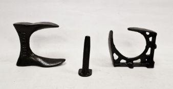 Two cast iron shoe lasts and an accessory (3) Good doorstops!