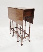 Edwardian spider leg Sutherland table, 70cm high x 61cm long x 23cm wide (unextended)