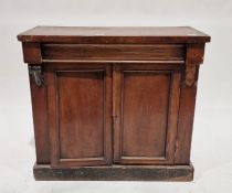 19th century mahogany chiffonier, 83cm high x 88.5cm wide x 33cm deep