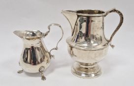 1930s silver milk jug, Birmingham 1936, makers mark worn, 2.5ozt approx. 10cm high and an early 20th