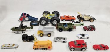 Quantity of Corgi, Maisto, Saico playworn diecast model cars to include, 2 x Maisto Jaguar XJ220,