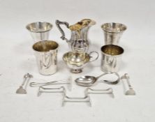 Swedish Boliden's silver-handled cup with gilt interior, hammered decoration, F Olsson, 1ozt