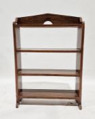 Oak four-tier bookcase, 95cm high x 65cm wide x 18cm deep