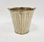 Gilt metal champagne bucket with handle, bark effect detail, 13cm high (2) Condition ReportLight