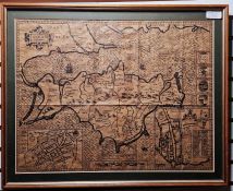 After John Speed  Map of Wight Island, published by John Sudbury and G Humbell and five further