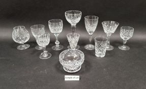 Quantity of assorted cut glass to include Thomas Webb, Tudor, Royal Doulton, Royal Brierley, and