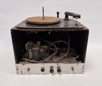 Early 20th century bakelite gramophone 'Plessey', 30cm high x 43cm wide x 30cm deep (lacking speaker