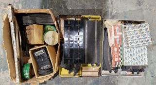 Large quantity of Scalextric track and scenery some in original boxes together with some