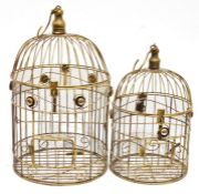 Two wire-framed birdcages (2)