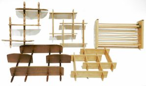 Quantity of wooden wall racks and shelving units (2 boxes)