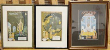 1920's advertising poster for Vivaudou after Henry Clive and further assorted Vivaudou advertising