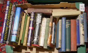 Quantity of sporting books covering tennis, golf, sailing, rock climbing, football etc., to include: