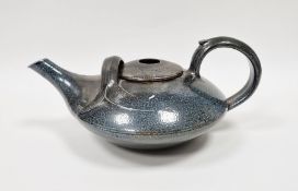 Toff Milway (b.1949) for Conderton Pottery, salt glazed Aladdin teapot, impressed potter's mark to