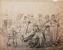 Ernest Howard Shepard MC, OBE (1879-1976) Pencil sketch 'Trade Boom in Berlin - To Provide Disguises