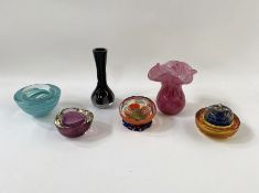 Anna Ehrner (b.1948) for Kosta Boda 'Atoll' bowl in aqua blue colourway, etched mark to base and