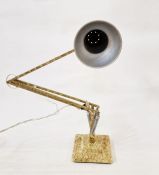 Herbert Terry & Sons anglepoise lamp, gilt rag rolled finish, 87cm high approx.