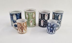 Collection of Aldermaston Pottery to include Edgar Campden (b.1930) for Aldermaston Pottery, tin