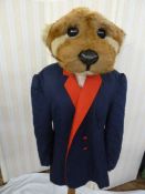 Two mascot/ pantomime/theatrical Bear outfits, with padding, two coats, two heads, and accessories